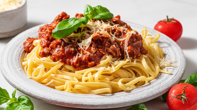Big plate of spaghetti