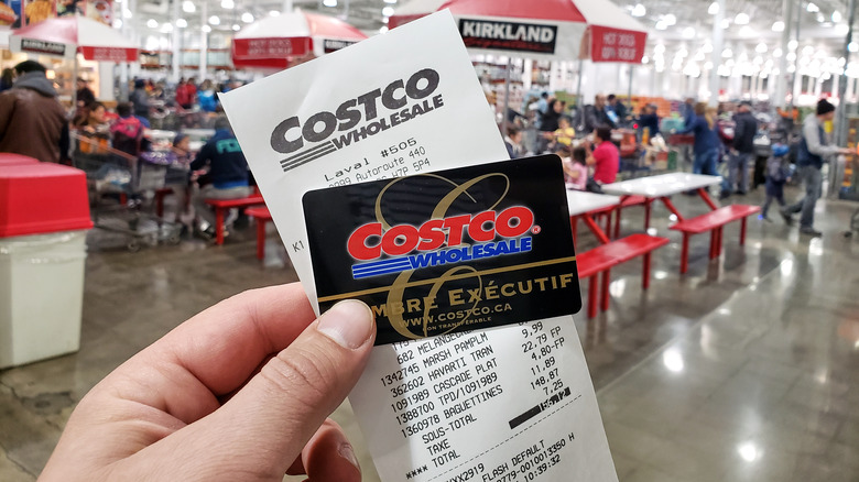 costco card and receipt