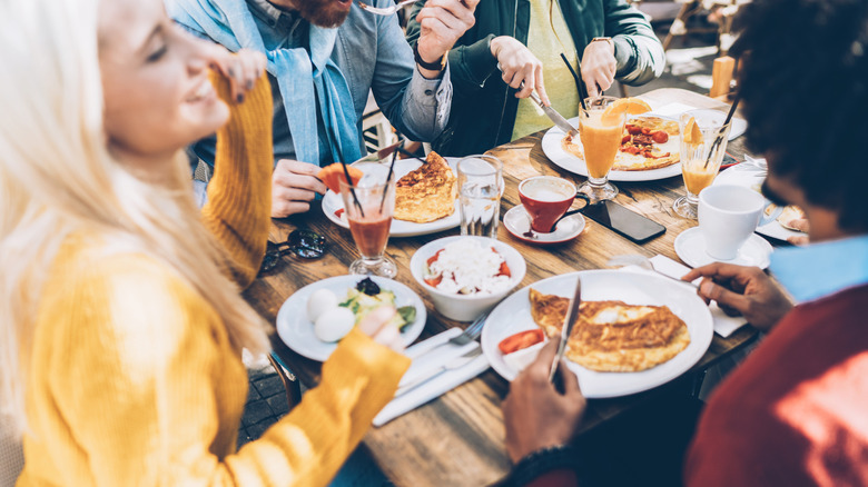 People eating brunch