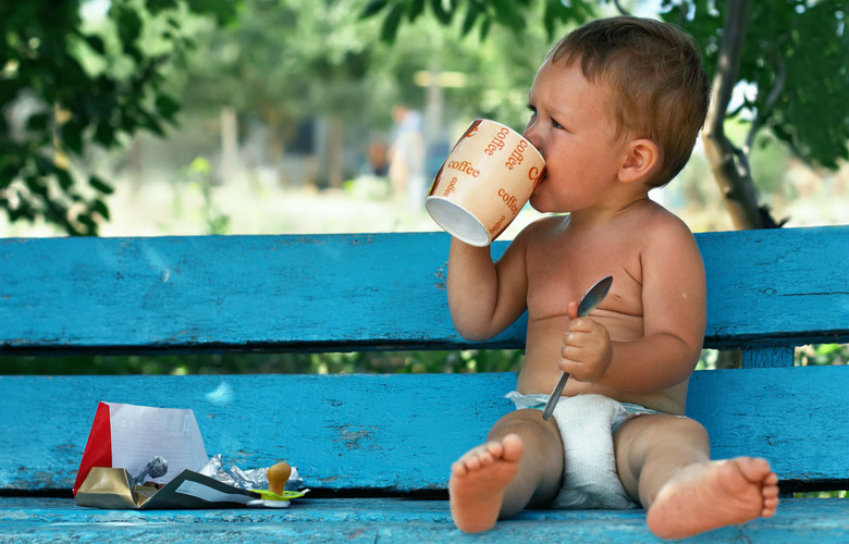 Kid Drinks Coffee