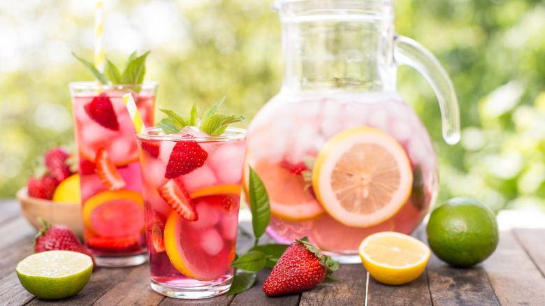 Batch of fruity drinks