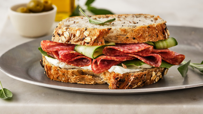 Sandwich on a plate