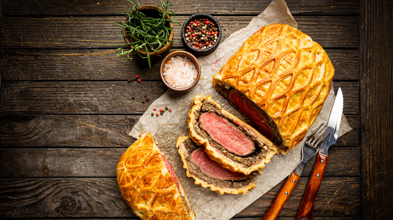 top view of Beef Wellington