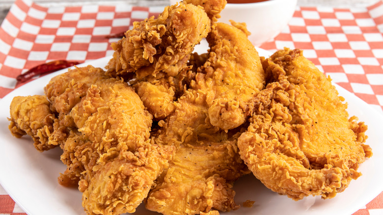 Plate of chicken tenders