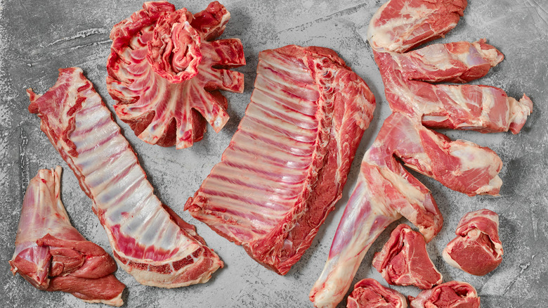 Assortment of lamb prime cuts