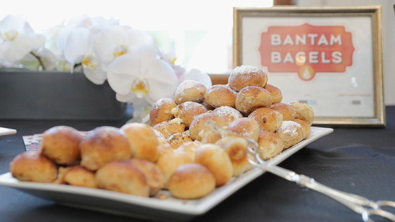 tray of mini Bantam Bagels
