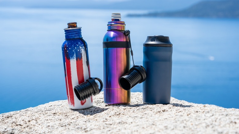 Bottlekeeper bottles in sand