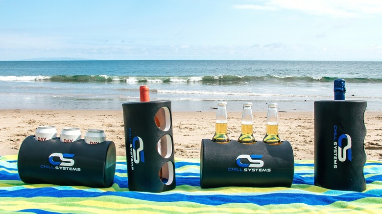 the chiller cooling bottles and cans