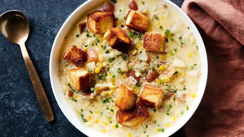 bowl filled with Plated soup