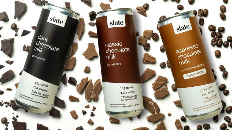 Slate milk cans in three flavors