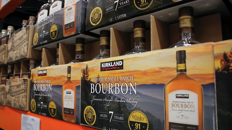 Kirkland small batch bourbon bottles in box