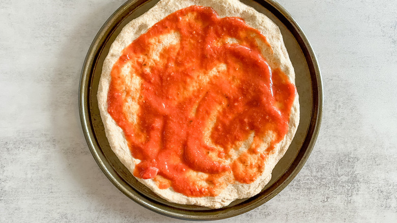 sauce on whole wheat pizza crust