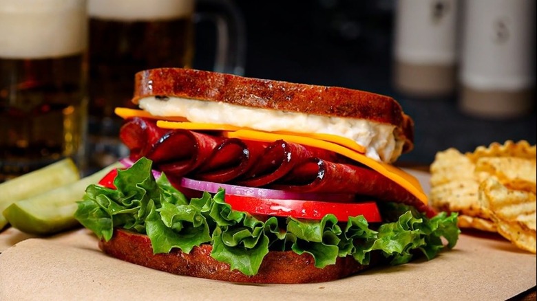 Lebanon bologna sandwich