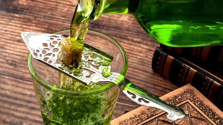 green Absinthe drink