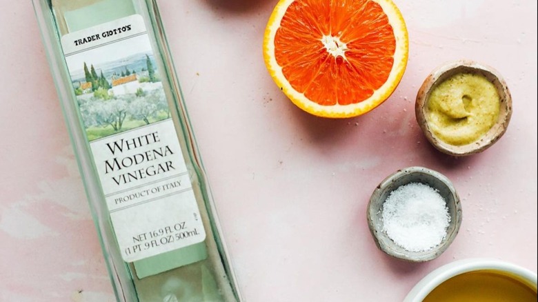White balsamic with vinaigrette ingredients 