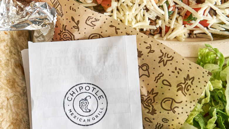 Chipotle receipt and burrito 