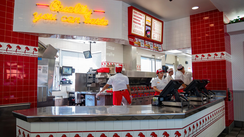 In-N-Out staff working front counter