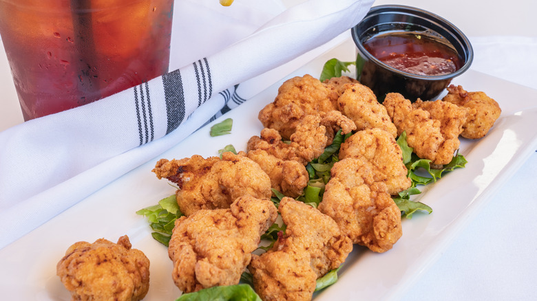 Deep fried alligator meat