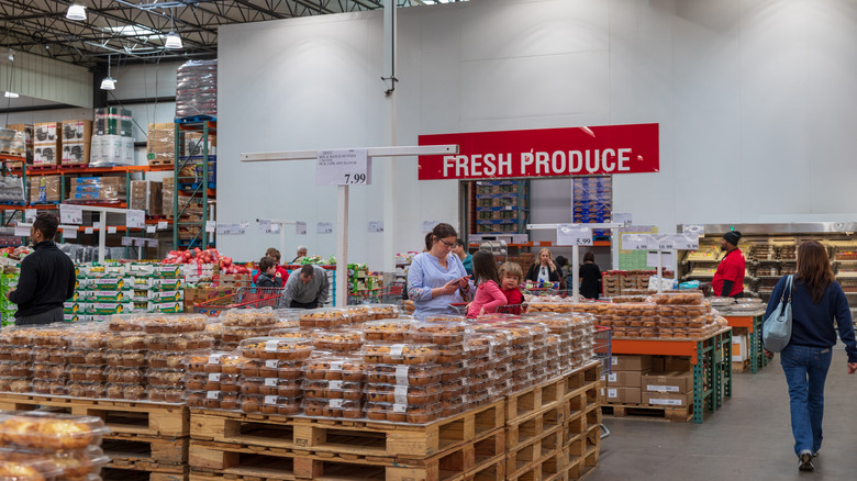 customers shopping at Costco