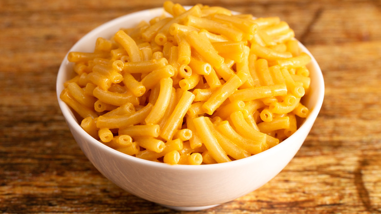 bowl of boxed mac and cheese