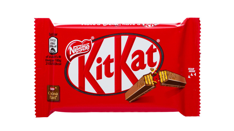 A wrapped Nestlé Kit Kat