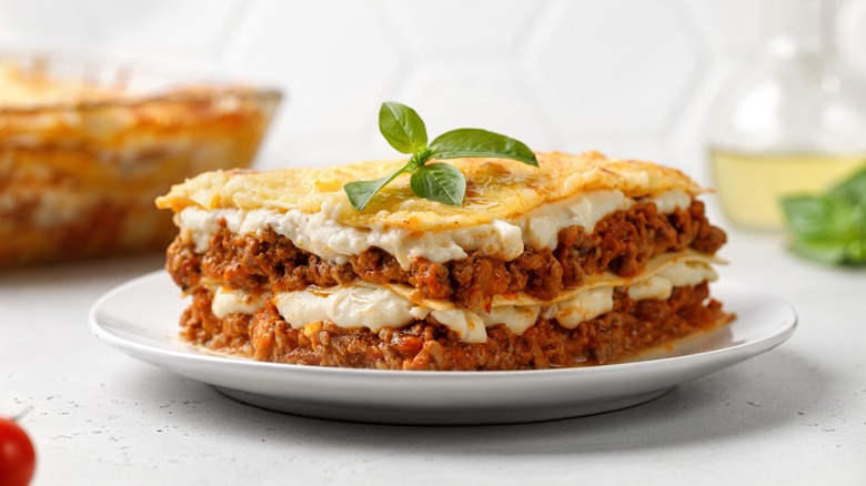 Lasagna with béchamel sauce