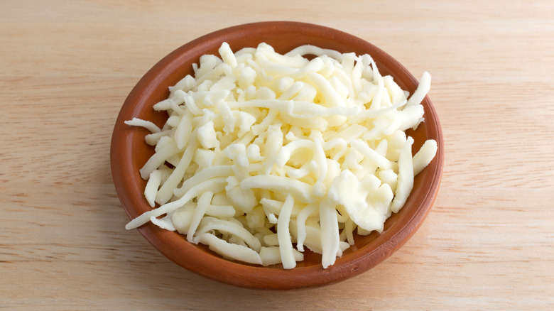 Bowl of low moisture mozzarella