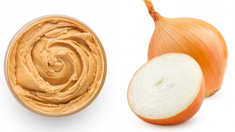 Peanut butter and onion