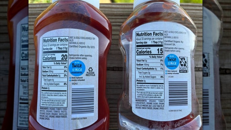 Simply Nature Organic Ketchup bottles side by side