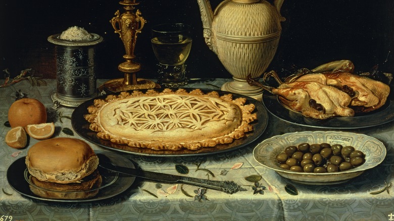 Pie on table