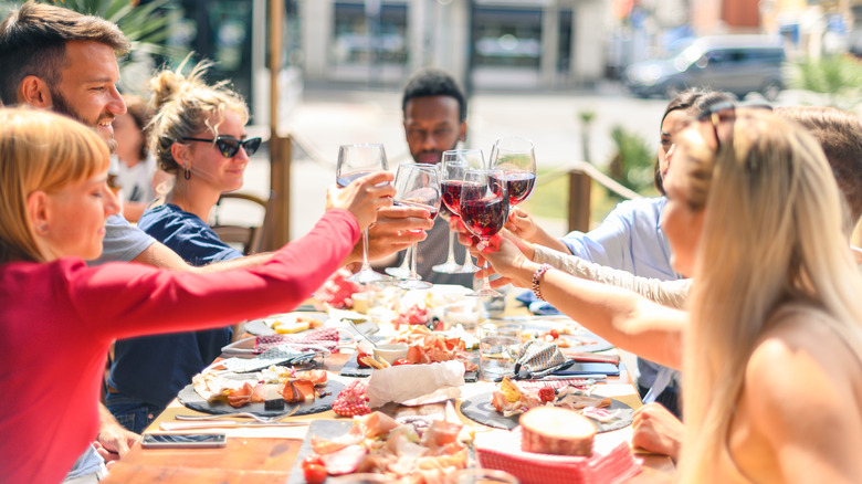Group of people dining