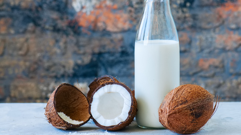 Coconut with coconut milk 