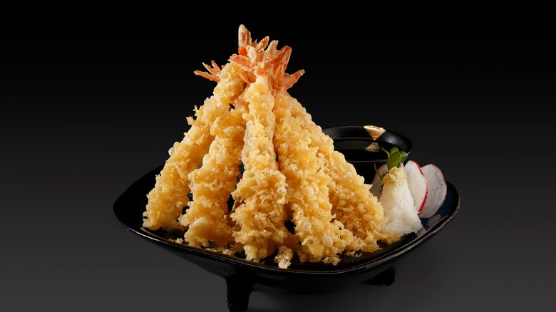 Deep-fried shrimp tempura