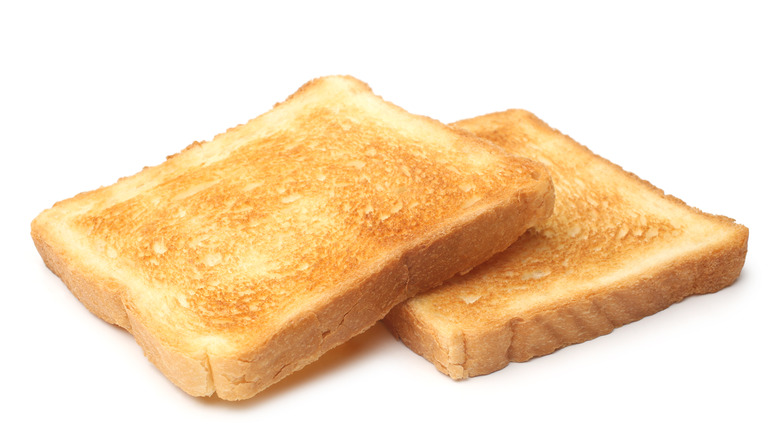 toast white background