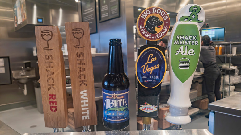 Beer and wine taps at Shake Shack