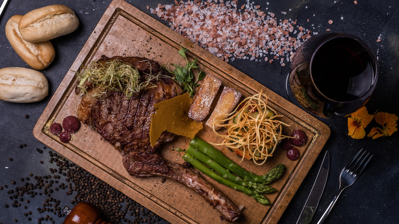 Food on a cutting board