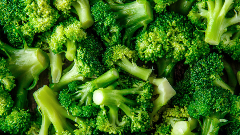 Broccoli stems and florets