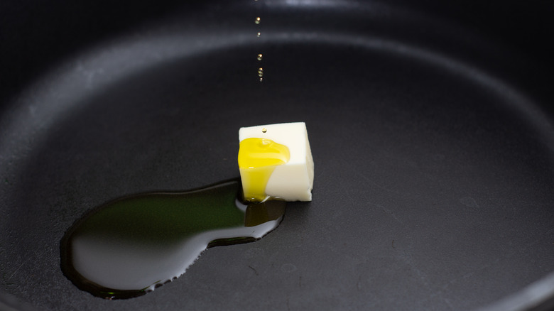 cooking with butter and olive oil 