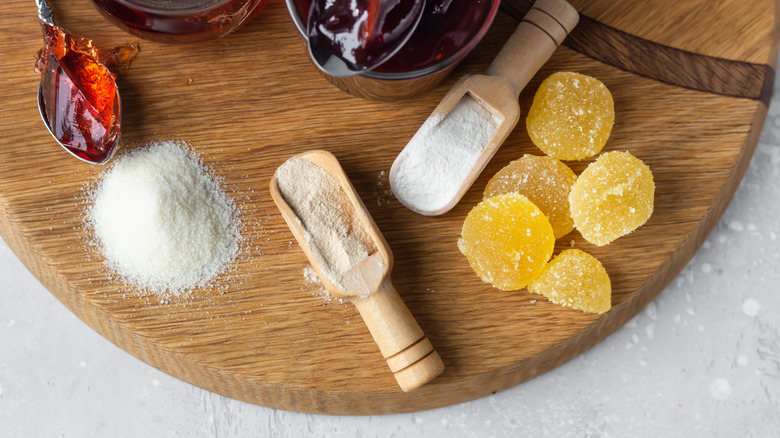 homemade gummy candies on board