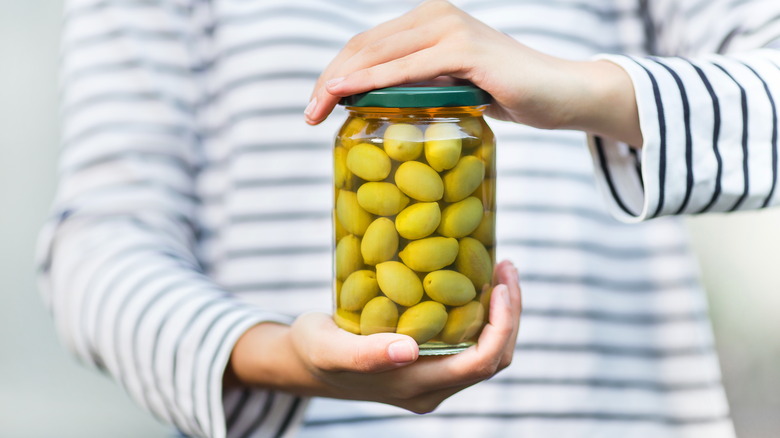 olives in a jar