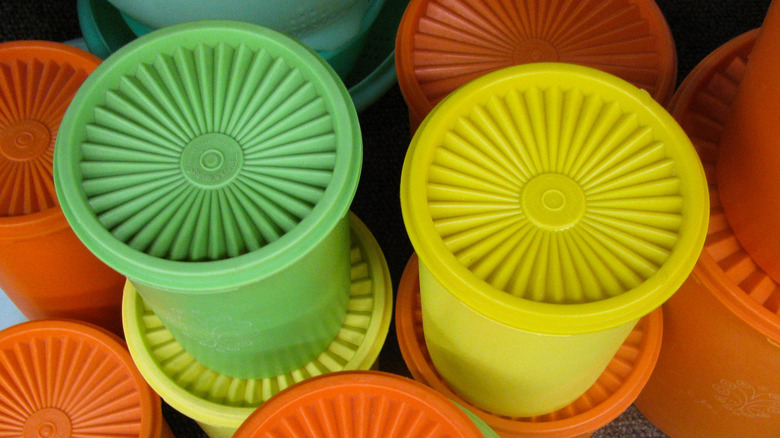 vintage Tupperware in different colors