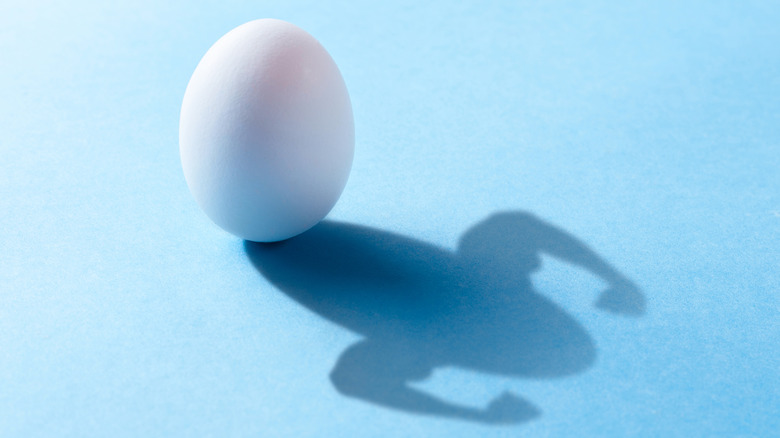 egg on table
