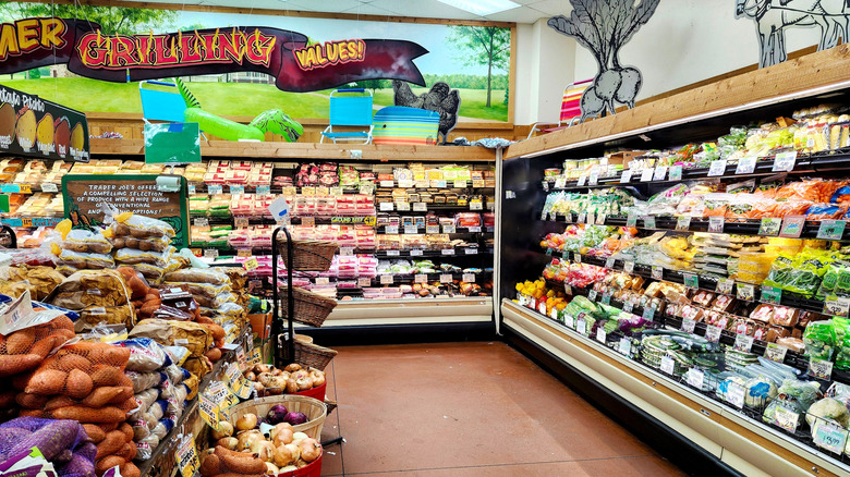 Interior of Trader Joe's with produce products