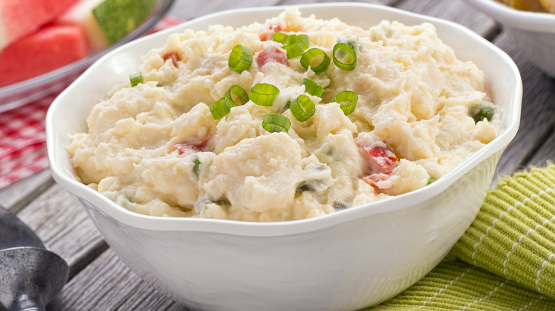 Bowl of potato salad 