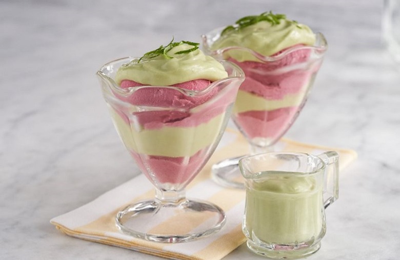 Wild Berry Frozen Yogurt & California Avocado Lime Fudge Parfait
