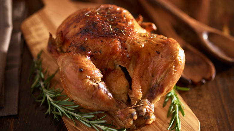 Rotisserie chicken with herbs 