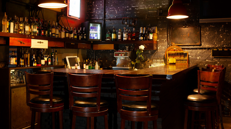 Bar with drinks