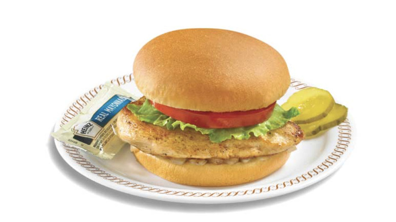 Chicken sandwich on a plate