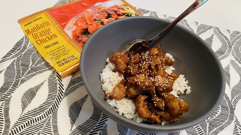 orange chicken with rice