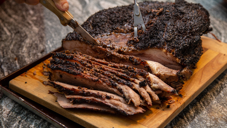 sliced beef brisket